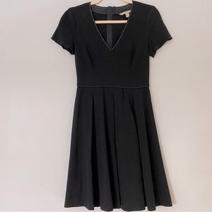 Banana Republic Black Fit & Flare V-Neck Dress